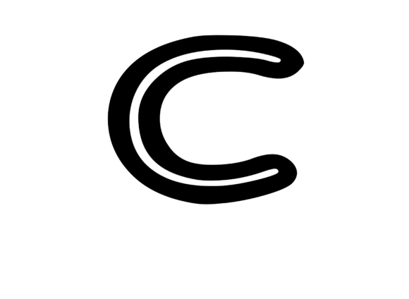 Bold Outlined Comic Mono Letter C Review
