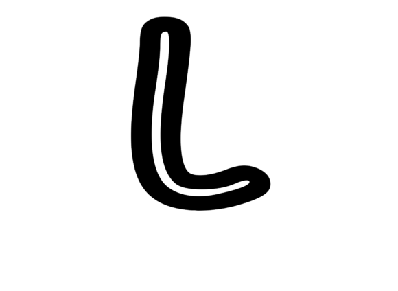 Bold Outlined Comic Mono Letter L Review