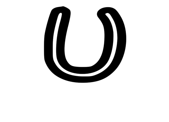 Bold Outlined Comic Mono Letter U Review