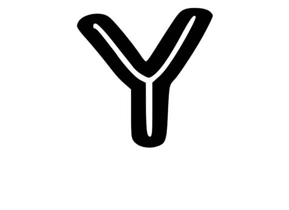 Bold Outlined Comic Mono Letter Y Review