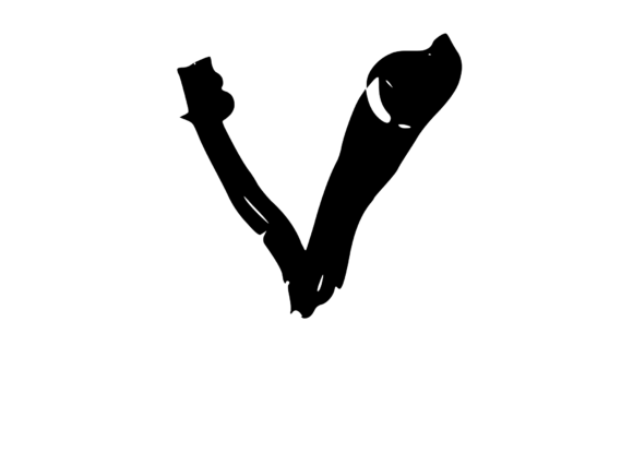 Bold Rotten Decaying Mono Letter V Review
