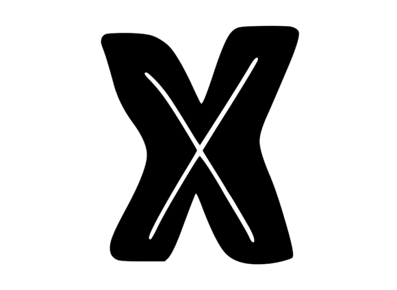 Funky Bold Skeleton Letter X Review