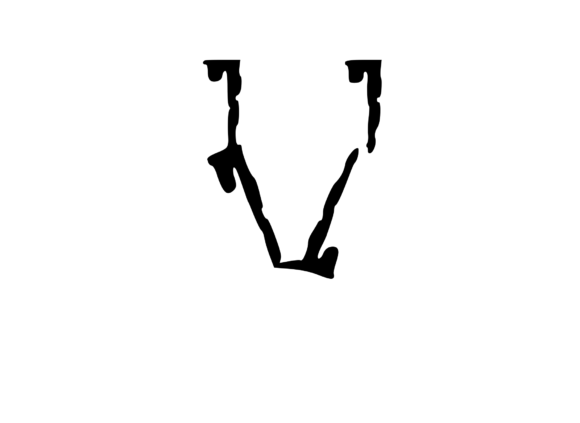 High Tek Grunge Mono Letter V Review