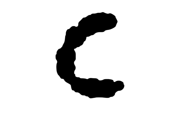 Ink Blot Stain Mono Letter C Review