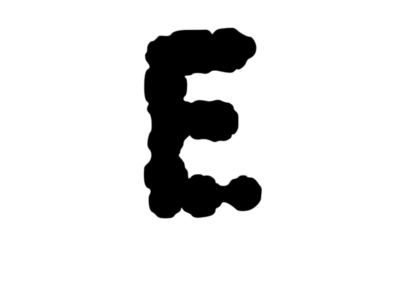 Ink Blot Stain Mono Letter E Review