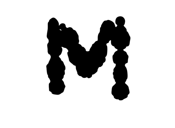 Ink Blot Stain Mono Letter M Review