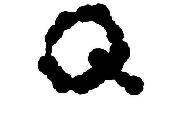 Ink Blot Stain Mono Letter Q Review