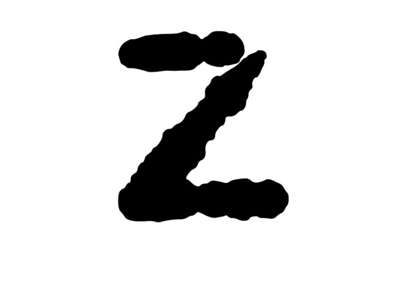 Ink Blot Stain Mono Letter Z Review