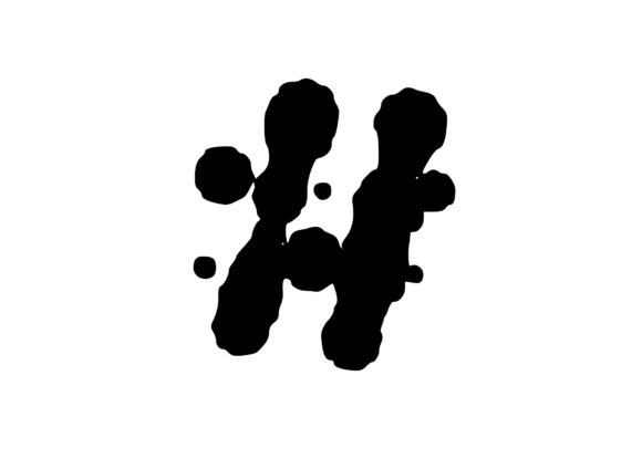 Ink Blot Stain Mono Symbol Embroidery Review