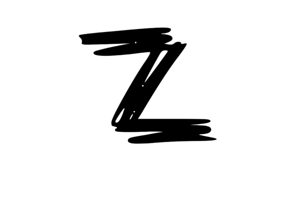 Old Brush Stroked Mono Letter Z Review